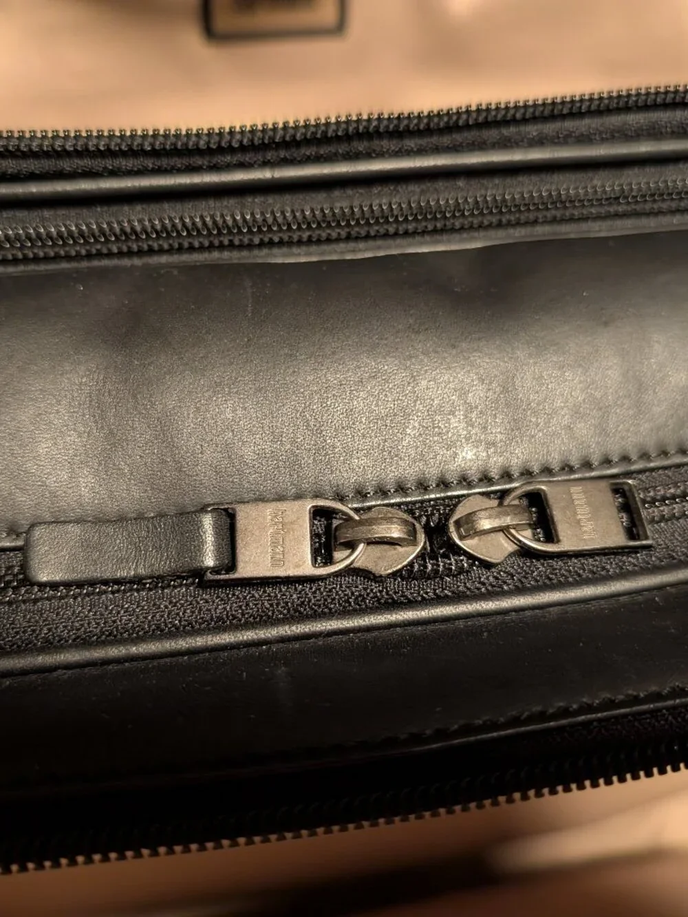 Hartmann Briefcase, Advisor Series, Black Belting Leather, Triple Compartment